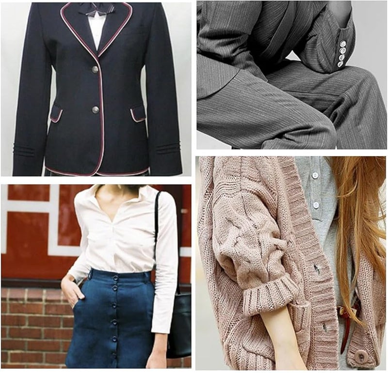 Black 10mm Metal Sewing Buttons 10PCS Half Round Mushroom Buttons for Coat Windbreaker Knit Bags - Image 5